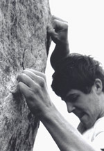 Peter DeSalvo of Madison cranking while on a road trip at Texas’ Hueco Tanks State Park.  Photo by Marni Foerster.