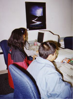 Three ITA students hard at work. Photo by Bryan N. Barnes